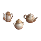Sandstone teapots and sugar set