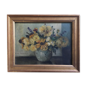 Huile sur toile fleurs