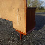 Double teak headof with bedside