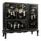 Cabinet en laque chinoise et personnages incrustés