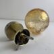 PAIR OF VINTAGE AMBER GLASS WALL LIGHTS