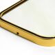 Beautiful small mid-century brass wall mirror with braided hanging strap
