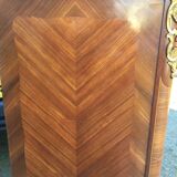 Louis XV marquetry library display case with 2 doors stamped Maurice Rinck