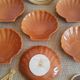 Set of 6 glazed scallop shell ramekins Emile Henry France