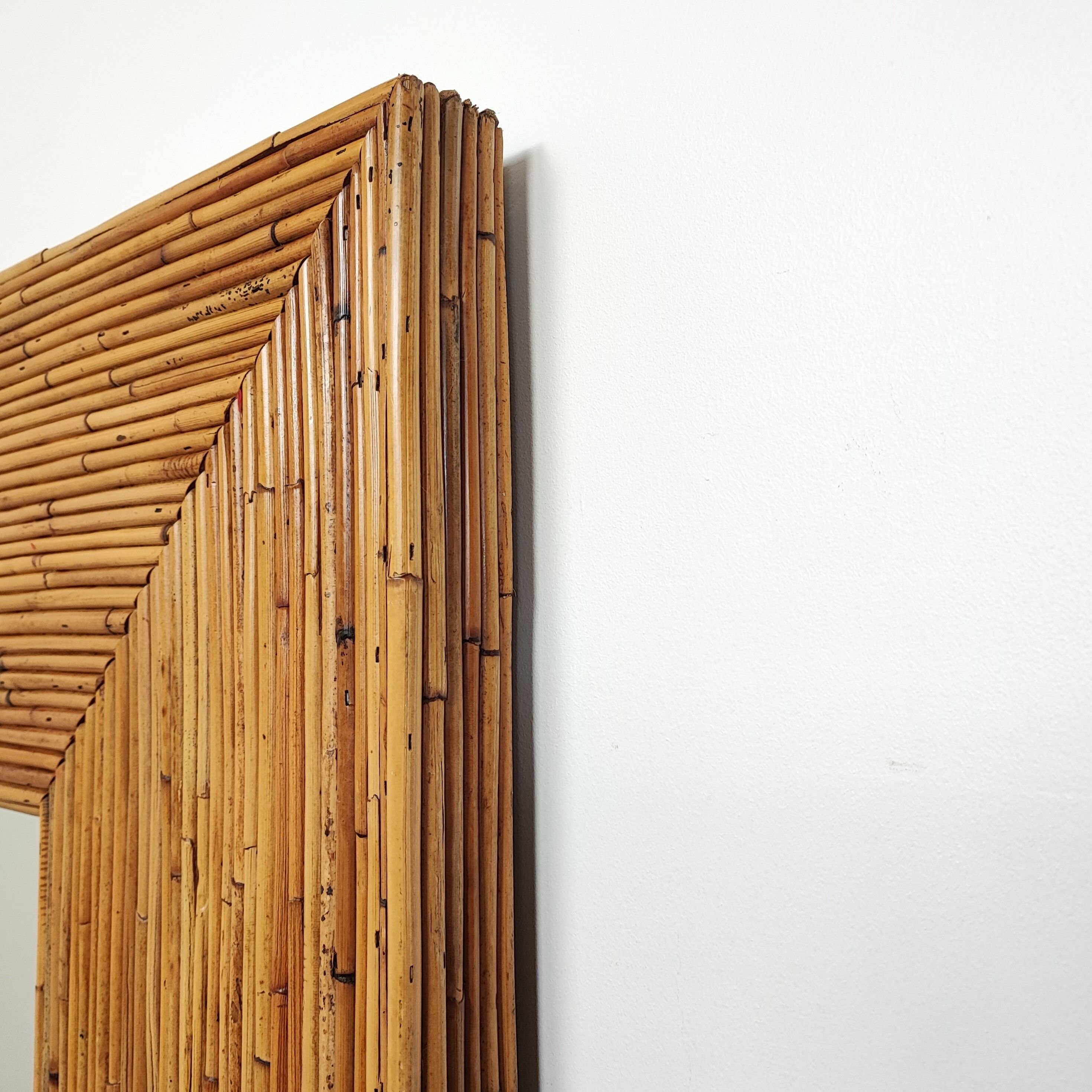 Rattan mirror XXL 120cm x 120cm