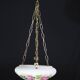Vintage Glass Chandelier with Floral Decorations, Gallè Style, 1960
