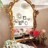 Large vintage baroque gold mirror 102x68