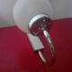 Pair of chrome and glass opaline sconces vintage 70s