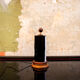 Table lamp in wood and plexiglass black and white Italy 50s