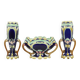 Art Nouveau Barbotine Majolica Vases Jardinière Set of 3