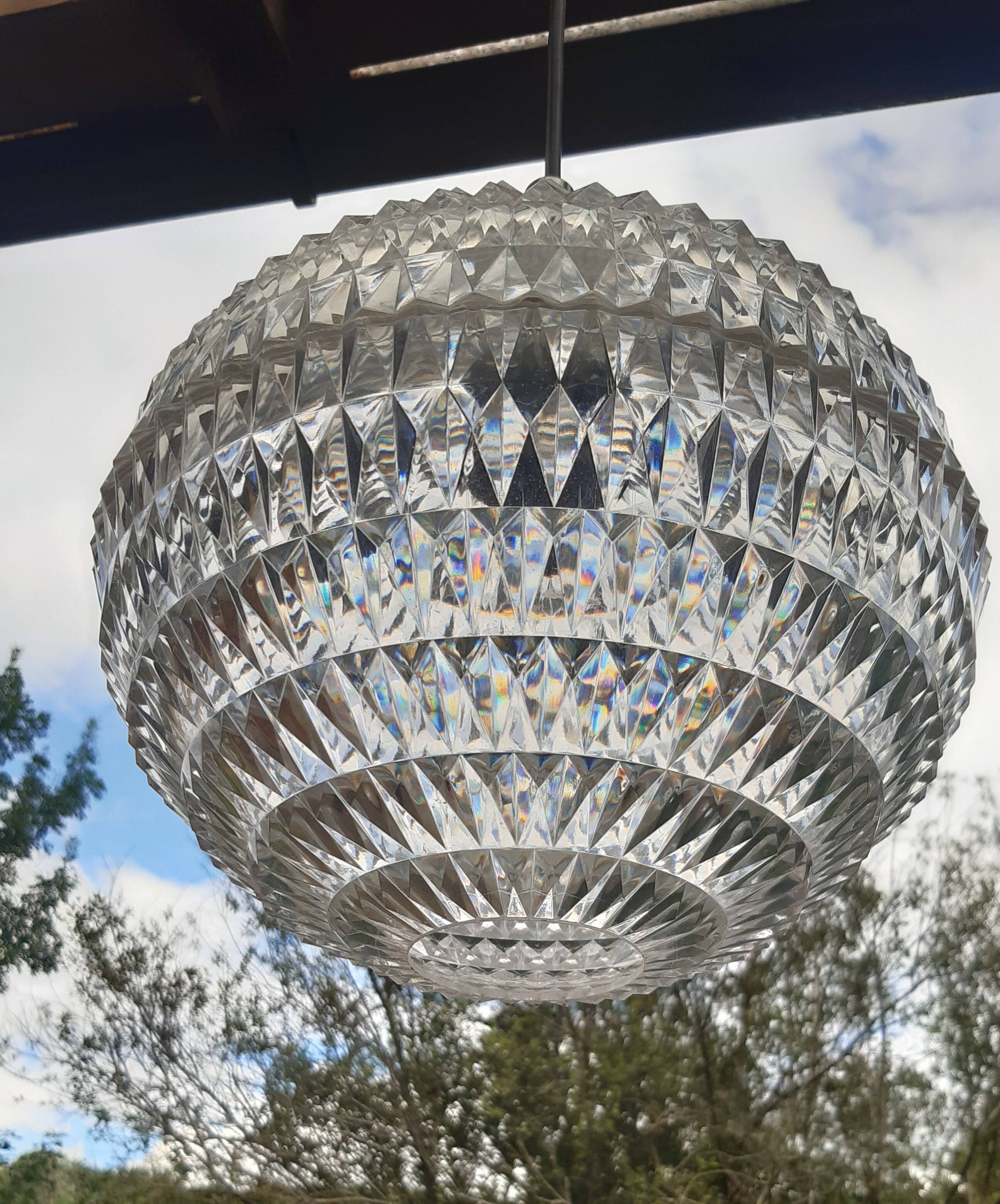 Vintage diamond pendant light