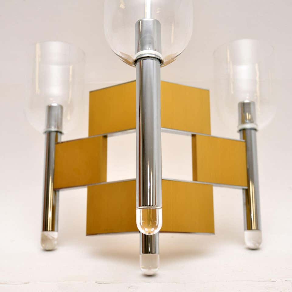 Suspension designed by Gaetano Sciolari, made in Italy. 1970