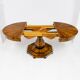 Extendable Biedermeier walnut round table - 1920-1939