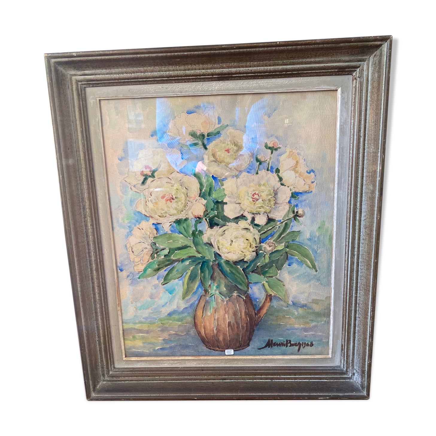 Painting of flowers by Henri Boez