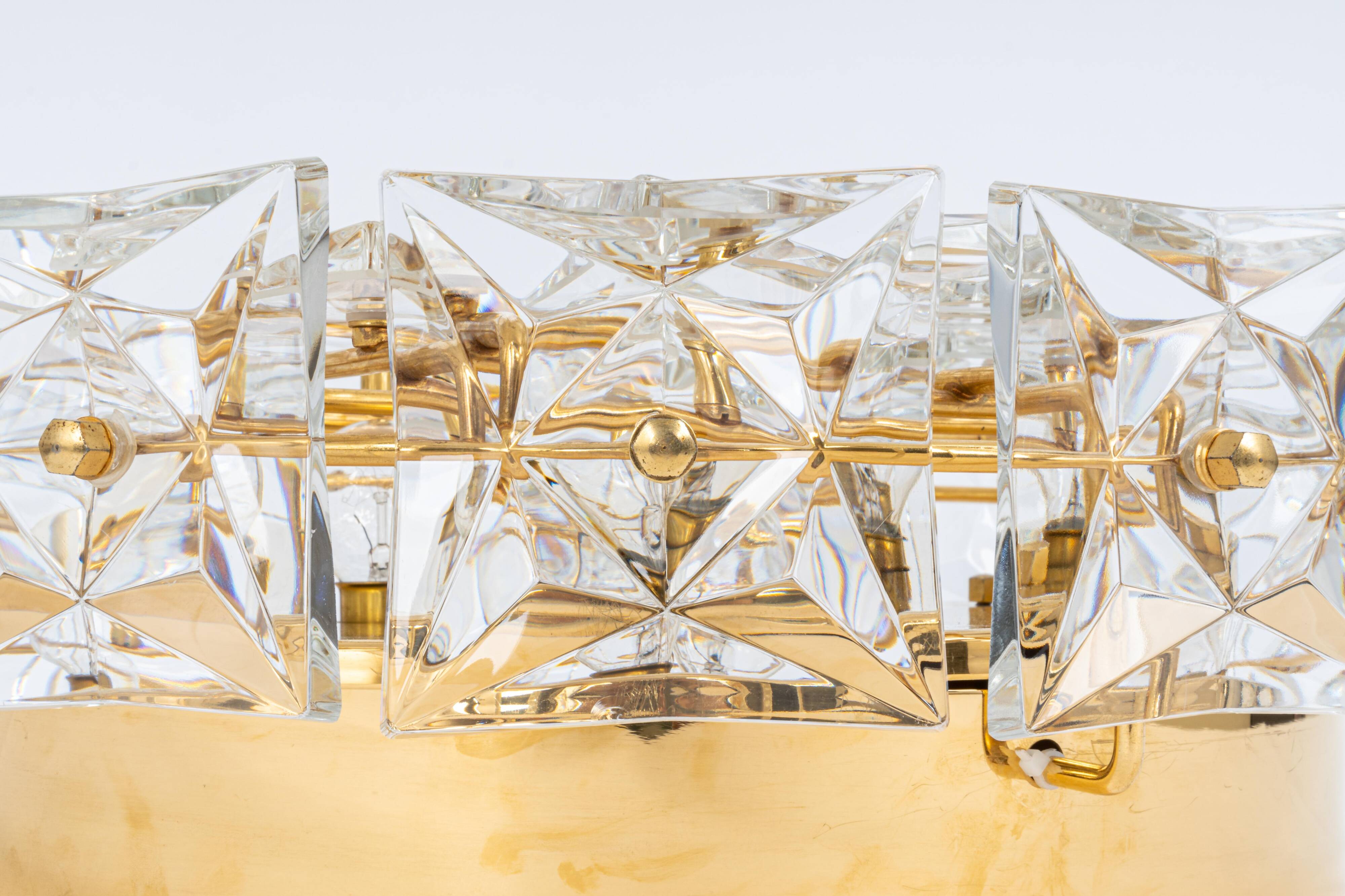 Faceted Crystal Ceiling Light by Kinkeldey, Germany, 1970s