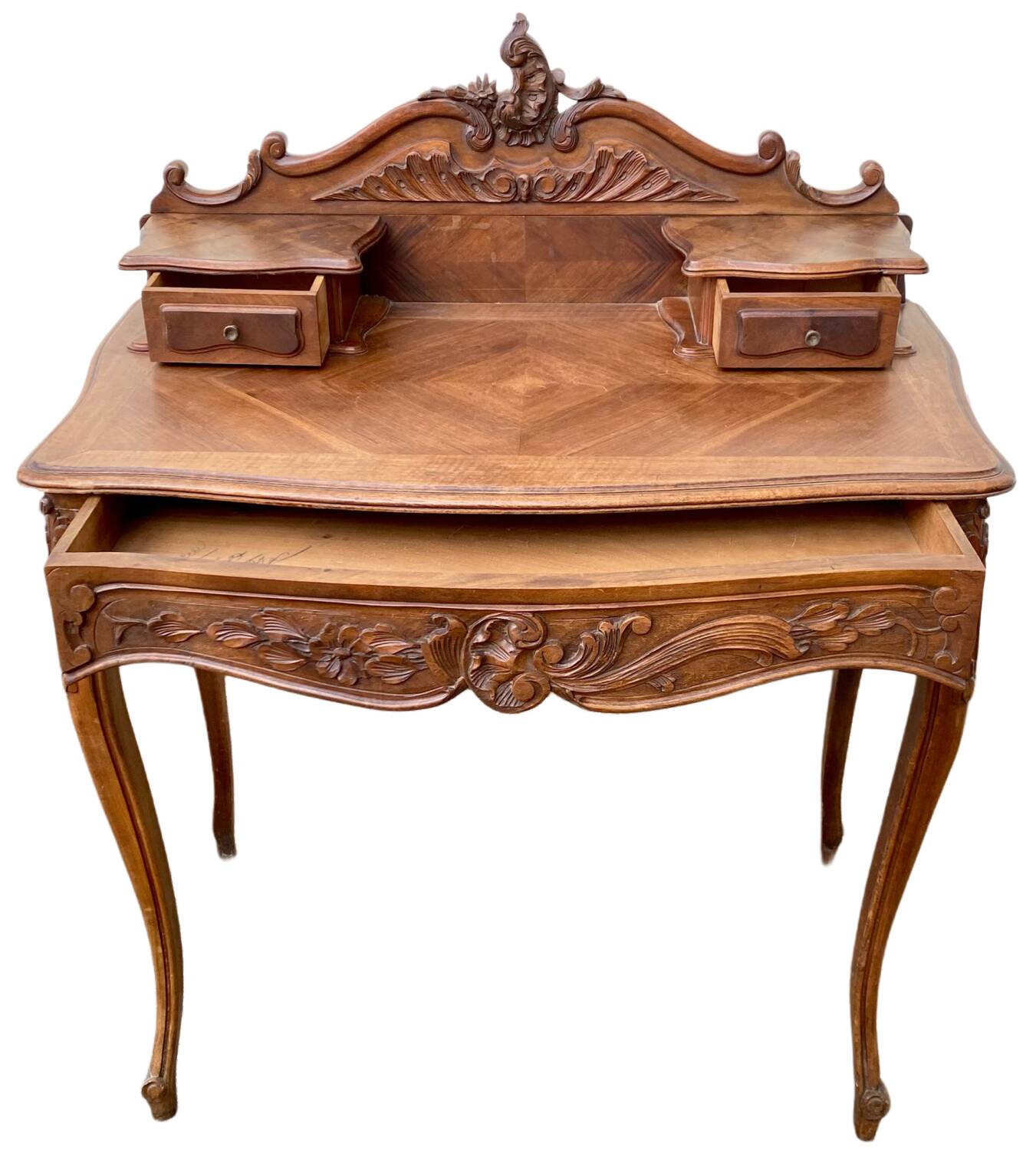 Louis XV desk, 19th century, carved.