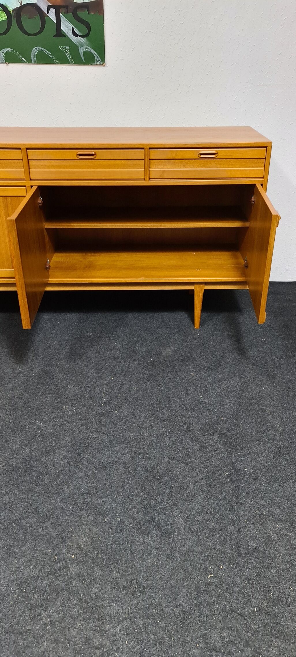 Vintage teak German sideboard by  Mustering