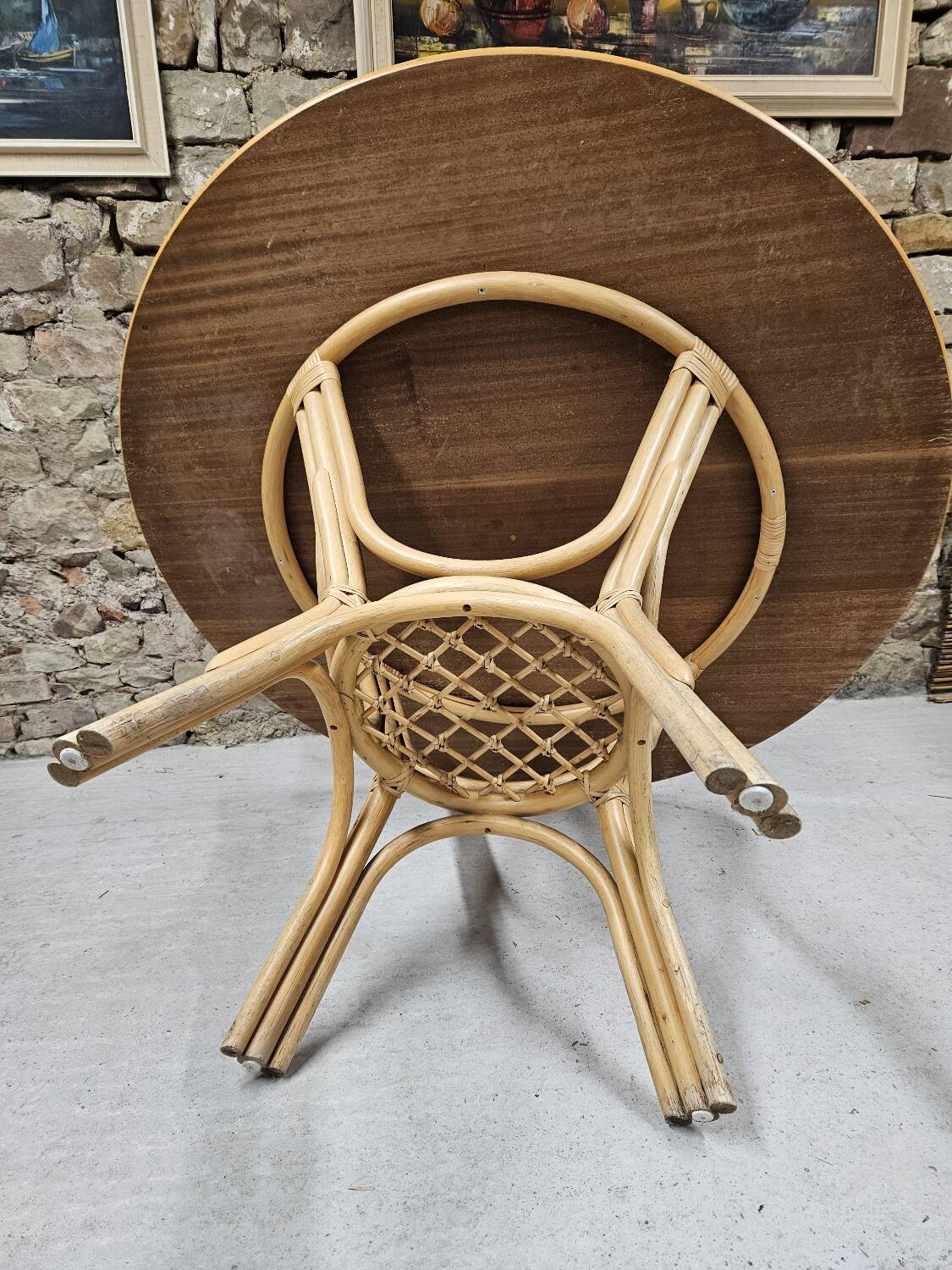 Vintage bamboo table 1980"