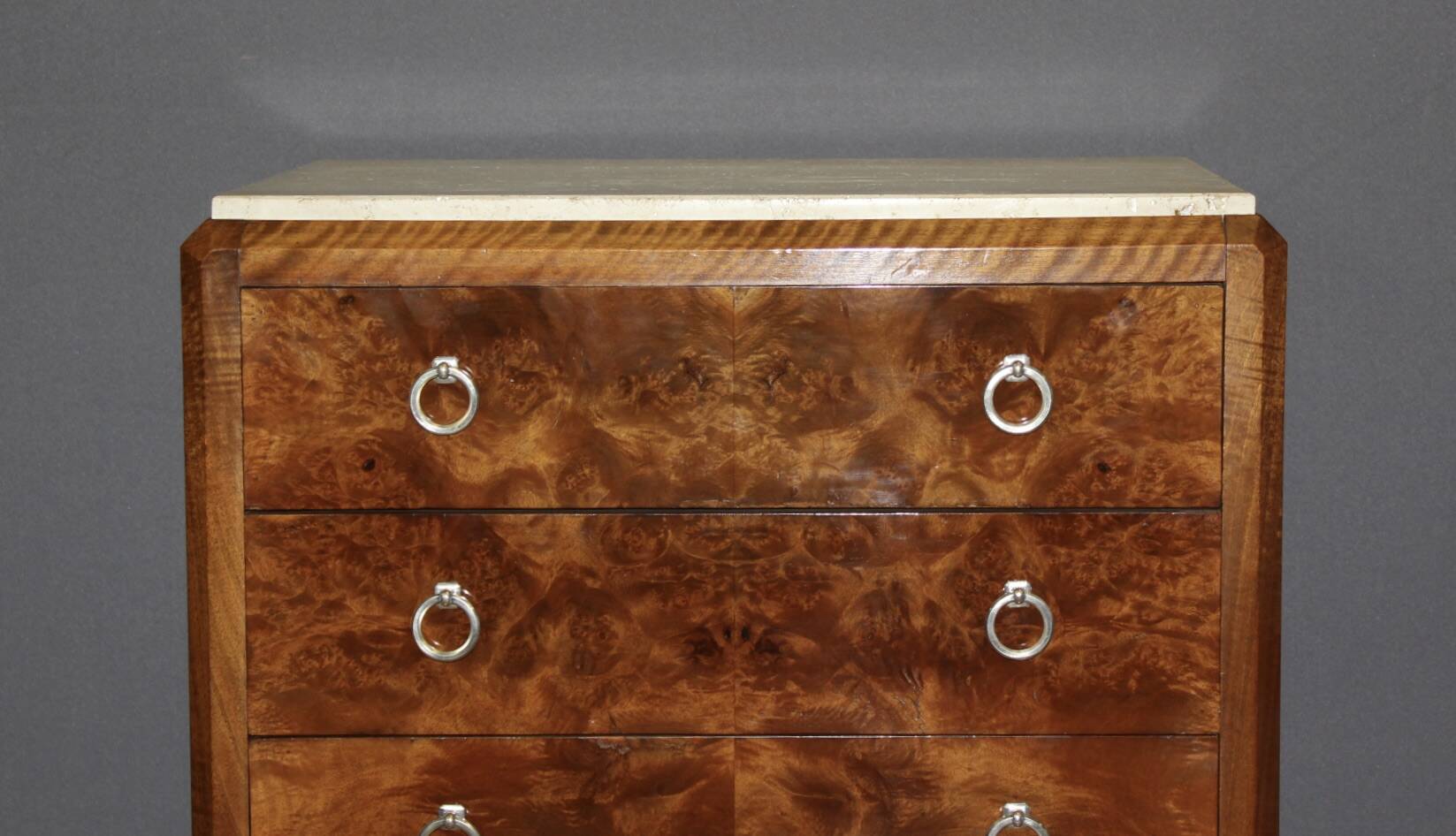 Commode d'époque Art Déco en noyer Vers 1930