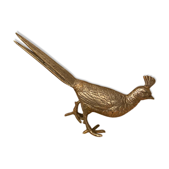 Lady Peacock, vintage brass peacock woman