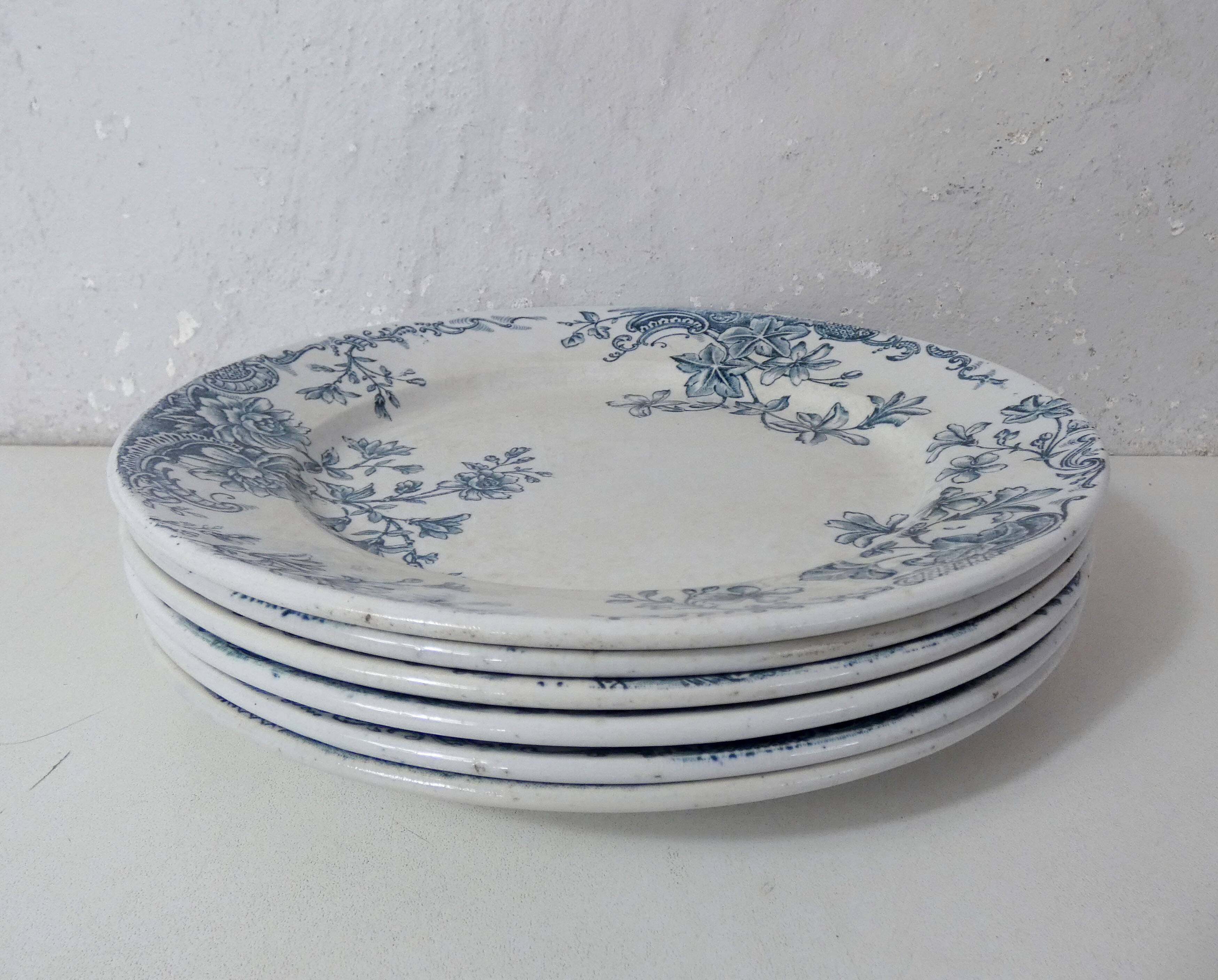 Iron earth 6 flat flower plates althaea