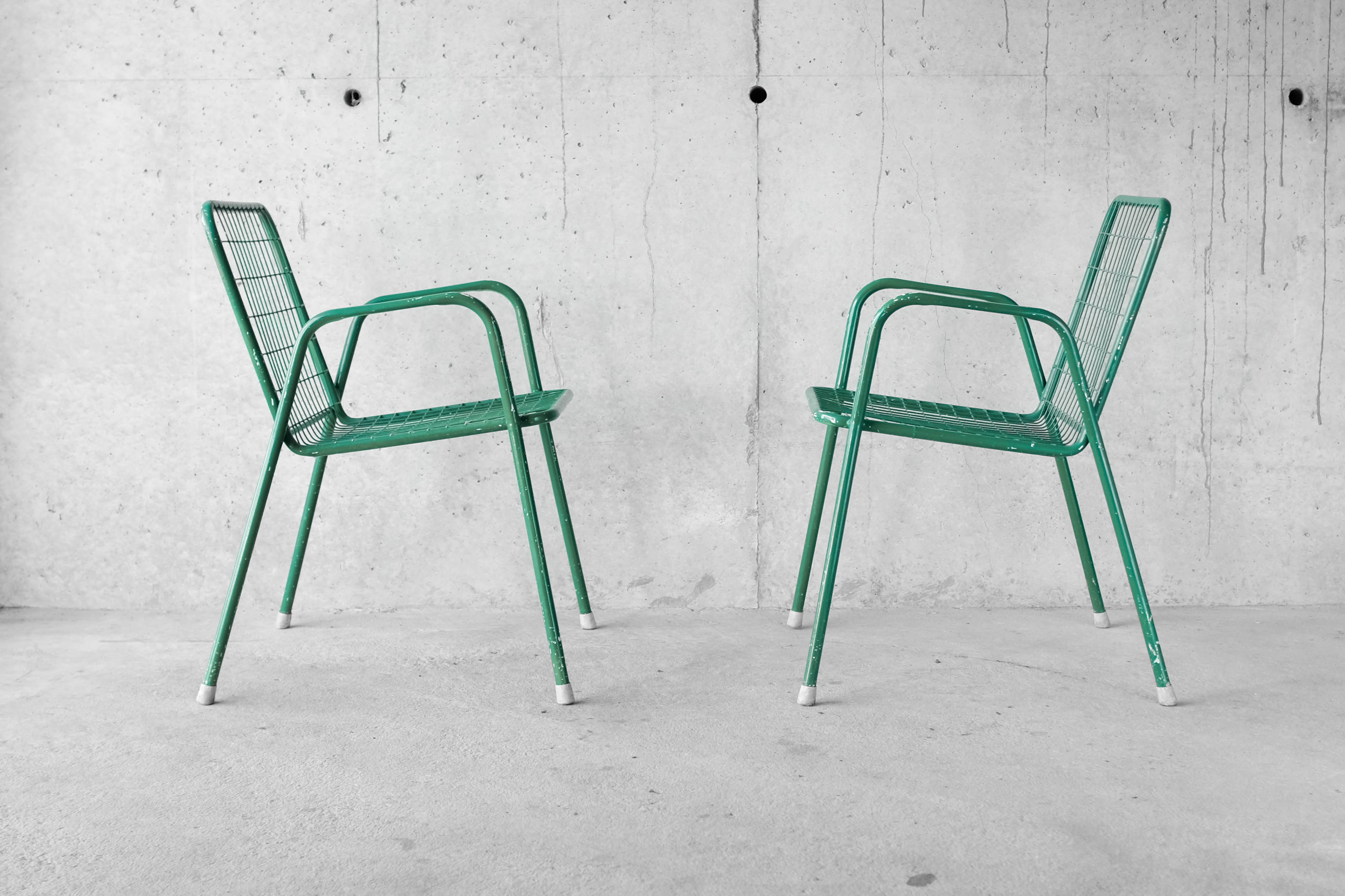 Pair of chairs EMU model Rio green