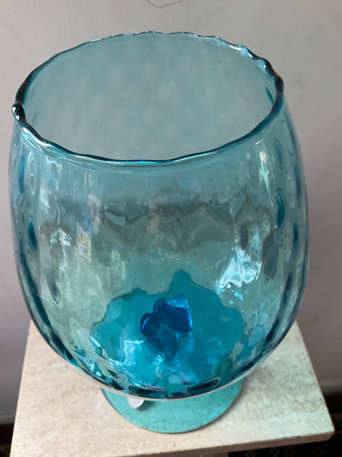 Optical vase in polished glass Italy
