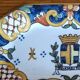 Old earthenware storage tray from Desvres Henri Delcourt, Rouen decor 1930