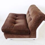 Set of 4 brown Amanta lounge chairs by Mario Bellini for C&B Italia