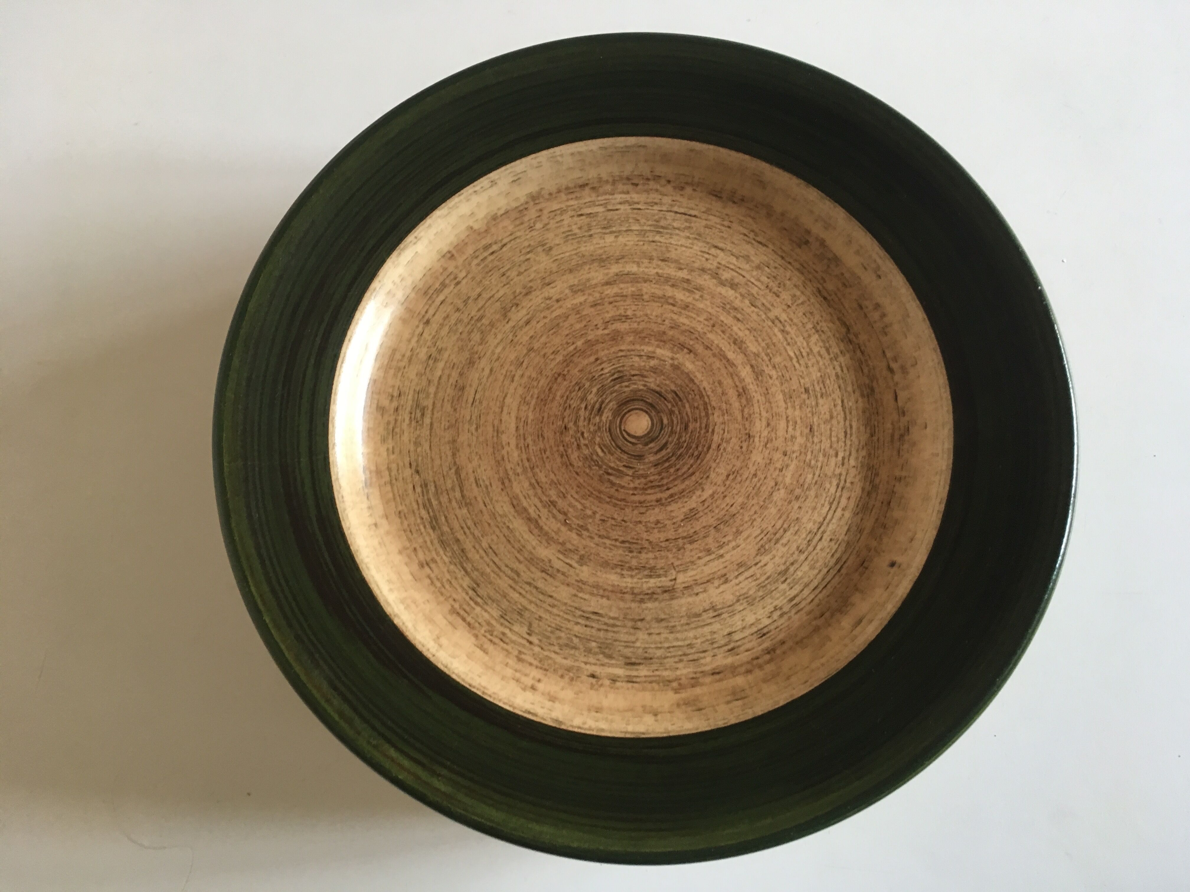 Set de 8 assiettes plates en grès 1970 St Clément bois de rondin de ferme
