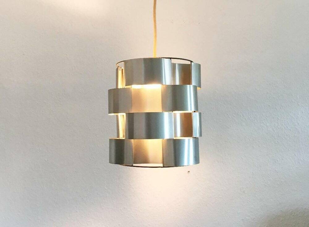 French aluminium sculptural pendant from the mid-century by Max Sauze, 1960s.