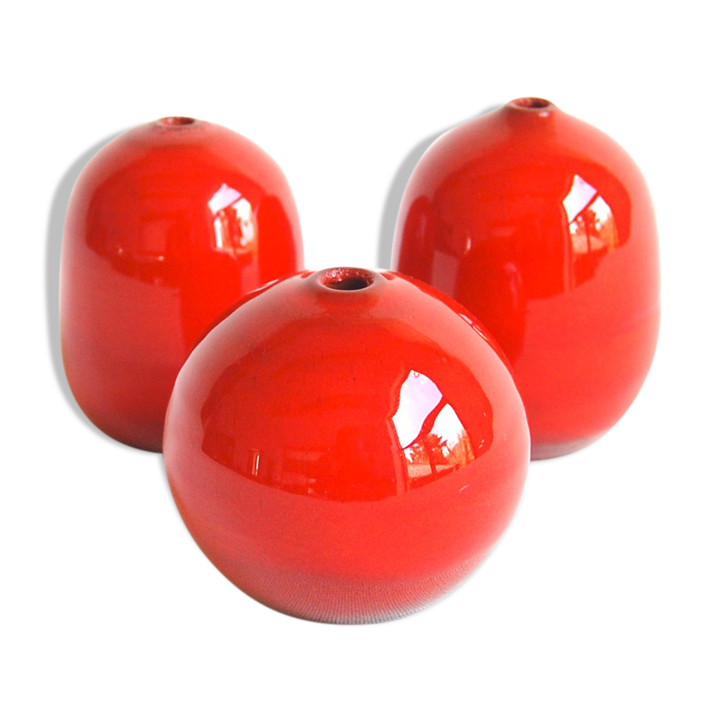 Trio of red ceramics Antonio Lampecco