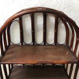 Shelf in rattan and bamboo