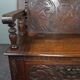 Entrance bench and decorated wooden table valve bench