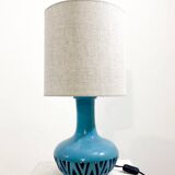 Mid-Century Blue Ceramic Table Lamp