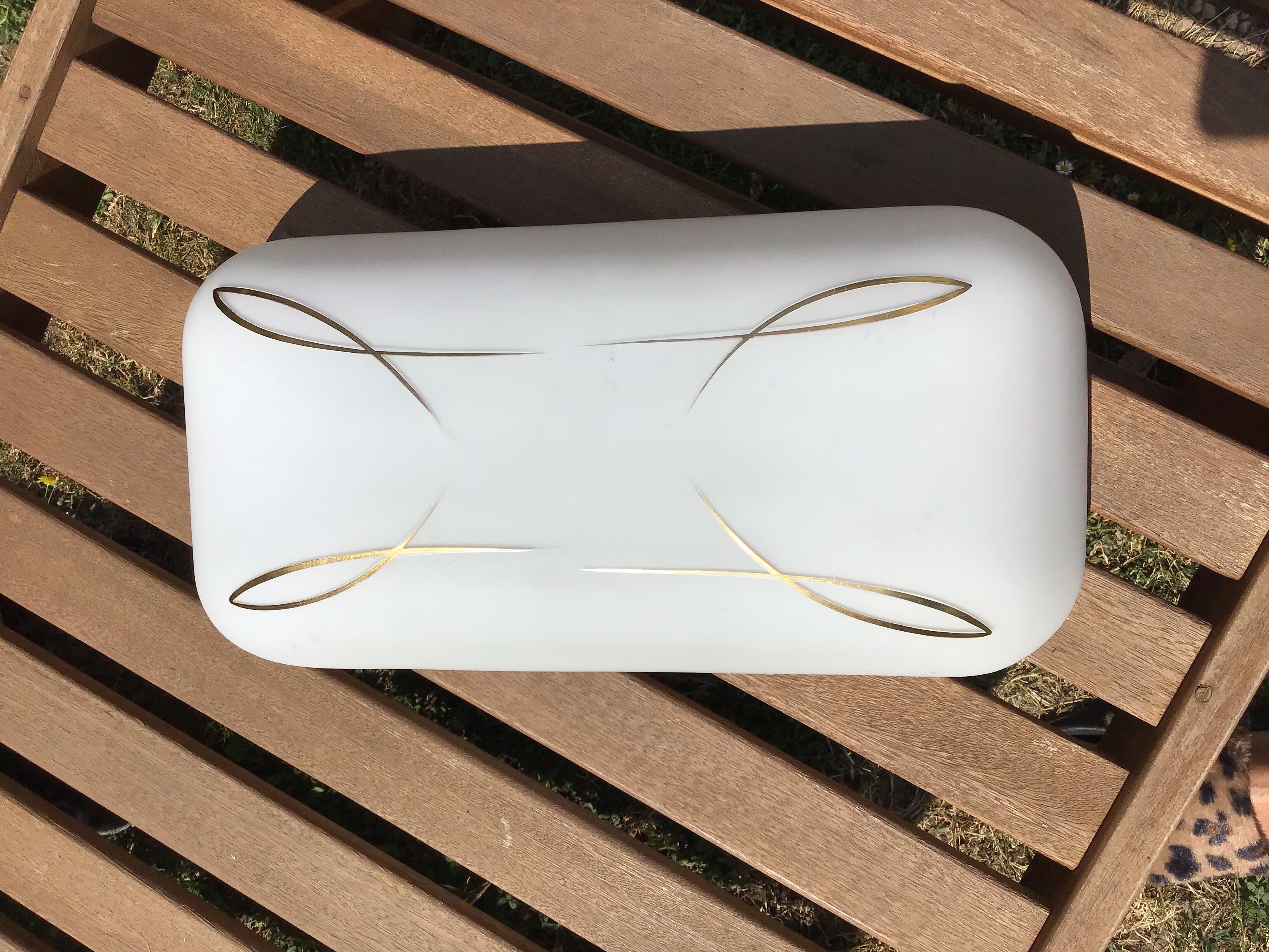 Vintage opaline wall lamp