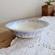 Old round deep plate ironstone Boch La Louvière Clara – Blue decoration