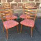 4 Scandinavian chairs mid century vintage 1960