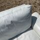 Danish Komfort white leather sofa