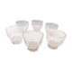 Set de 6 verres de table en verre rosé années 40-50
