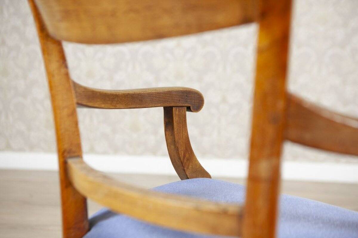 Fauteuil Elm en tissu bleu, années 1950