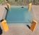 Vintage beech and glass coffee table