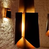 Vintage black brass 'østerport' pendant and wall lamp by Bent Karlby for Lyfa, Denmark 1960s