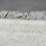 Beniouarain white wool carpet 160x260cm