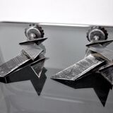 Pair of candlesticks "birds", folk art, Denmark, 1970