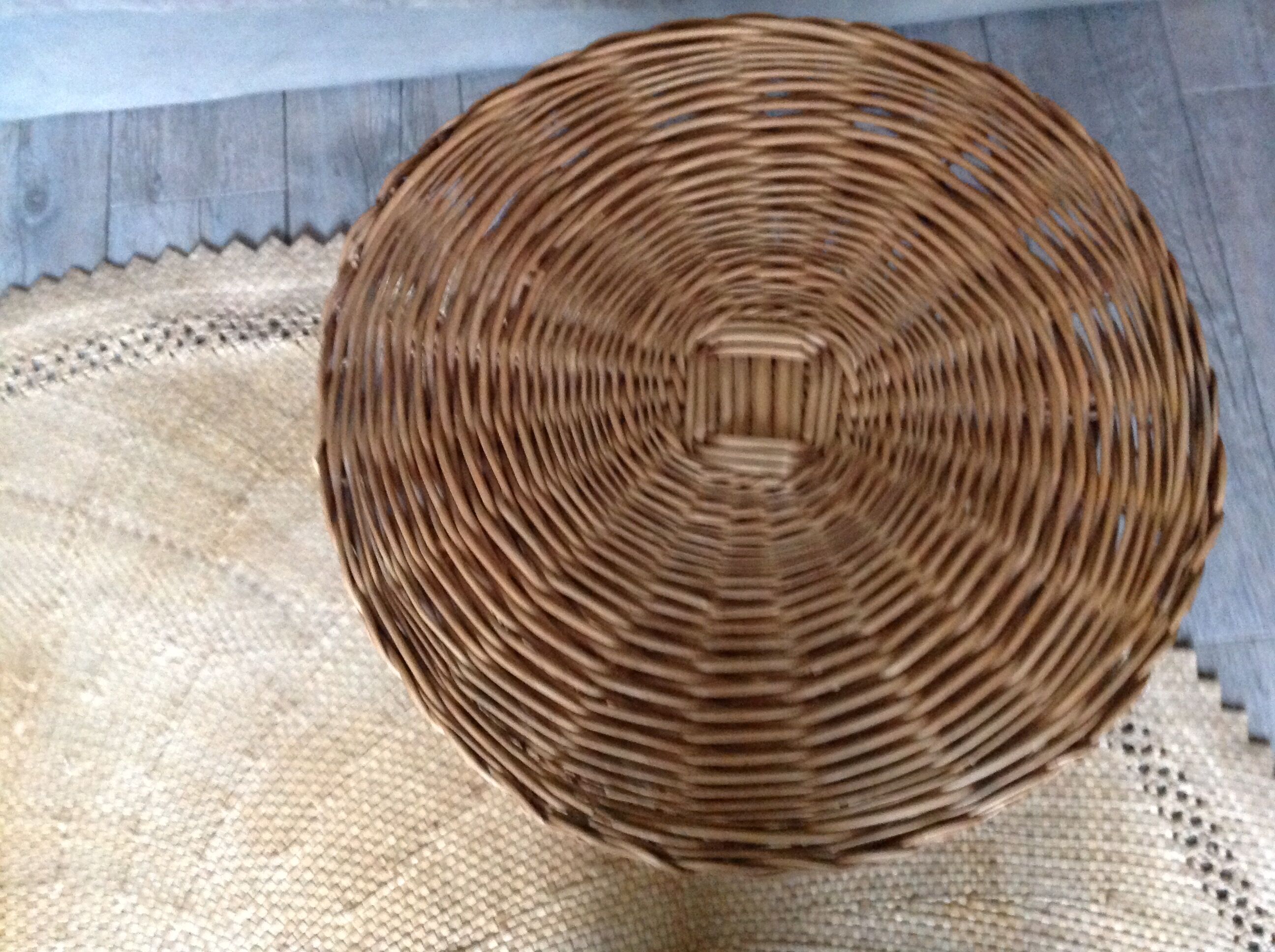 Wicker side table