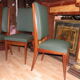 Set of 12 high quality mahogany and skai chairs 1940-1950