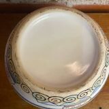 Antique Polychrome Ceramic Ball Vase Made in France Vintage