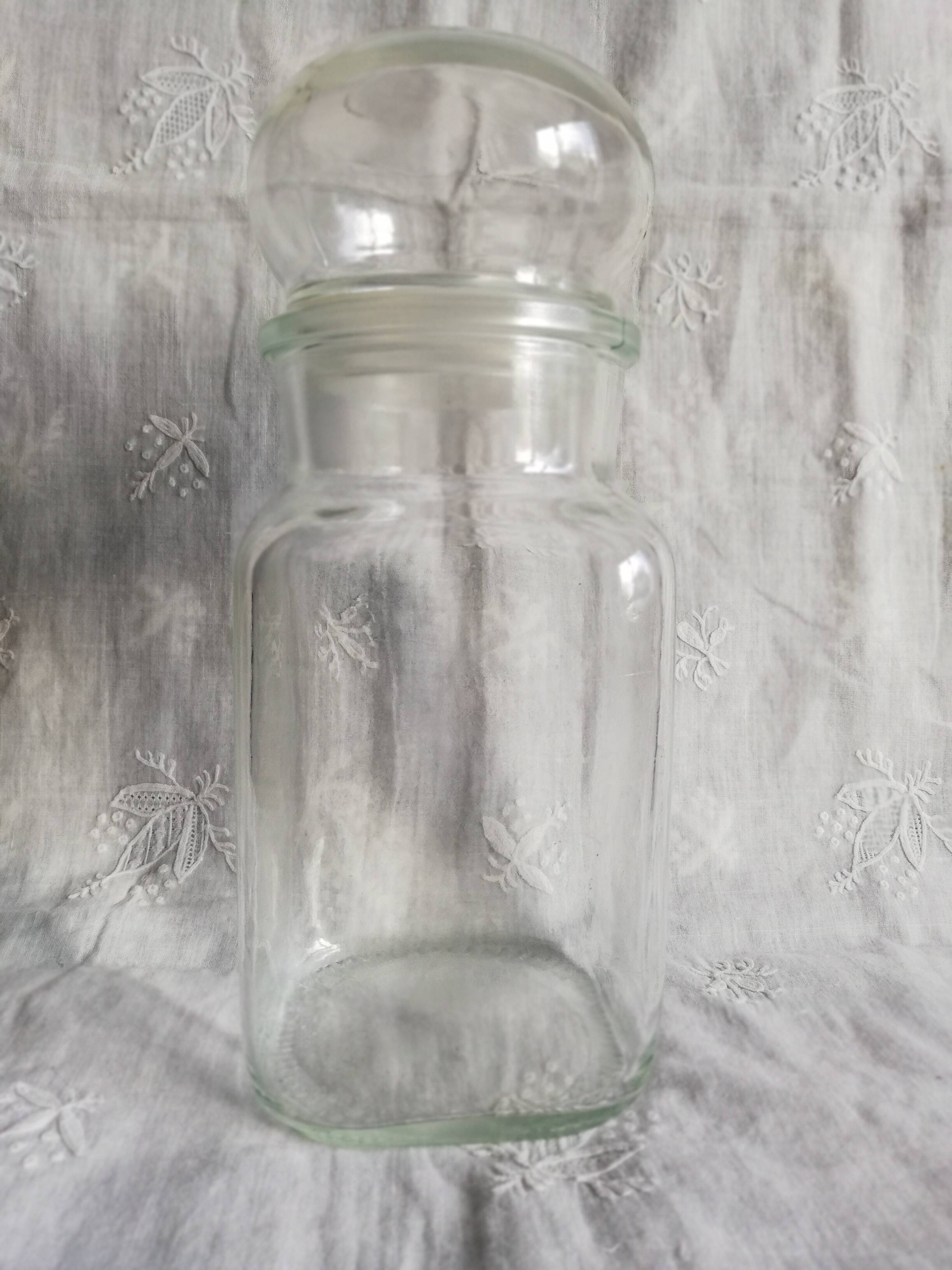 Clear glass jar