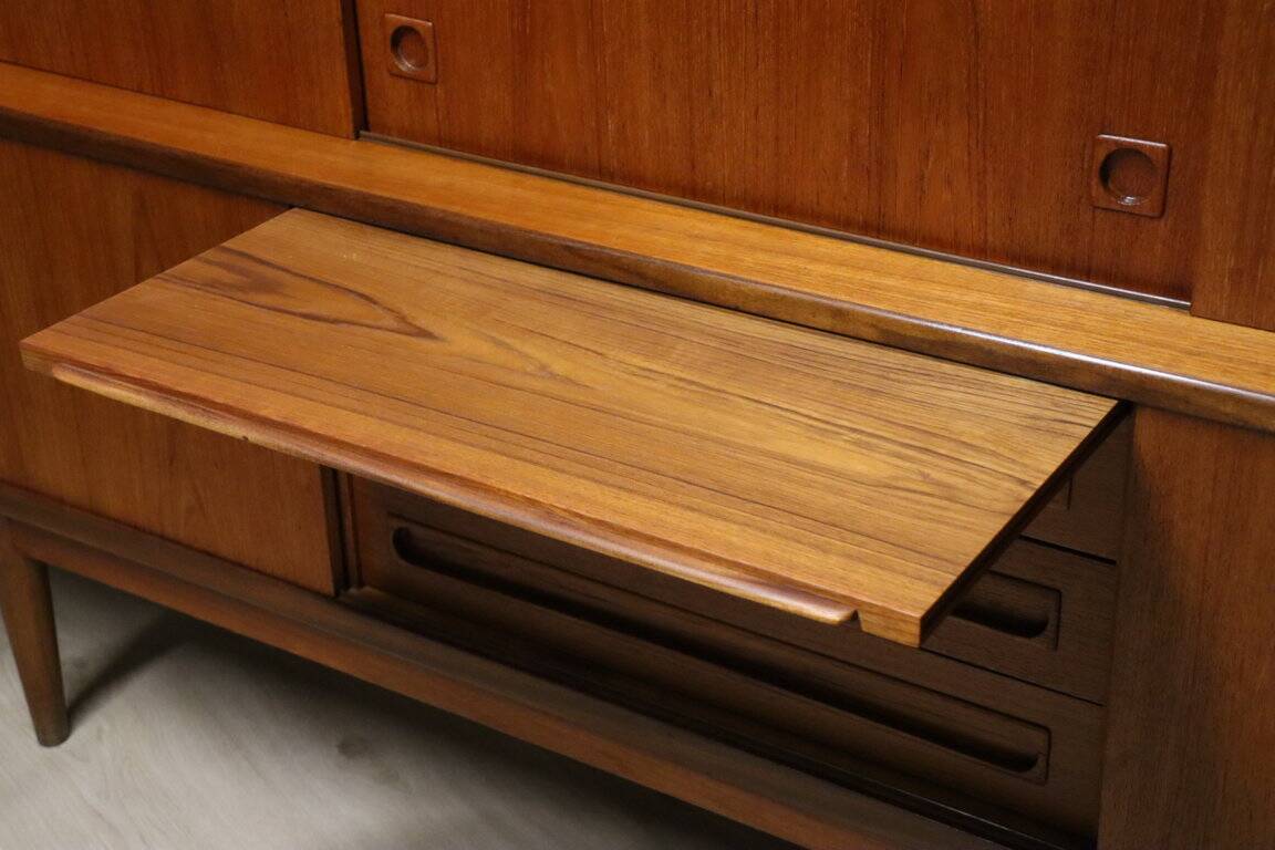 Enfilade haute scandinave édition Samcom en teck, 1960